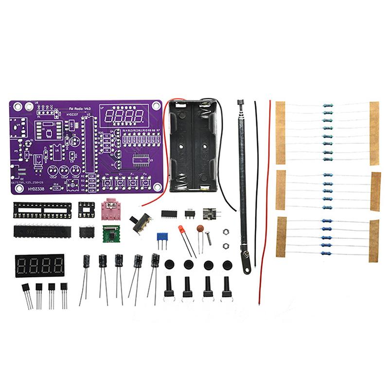 Diy Electronics Kits For Adults - ชุดประกอบวิทยุ FM สองช่องสัญญาณ DIY พร้อมจอแสดงผลดิจิตอล 87-108MHz