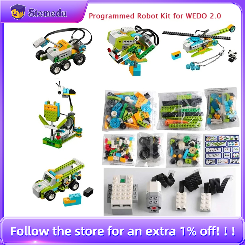 Learn Diy Electronics - STEM We-do2.0 45300 Core การเขียนโปรแกรมชุด legoed