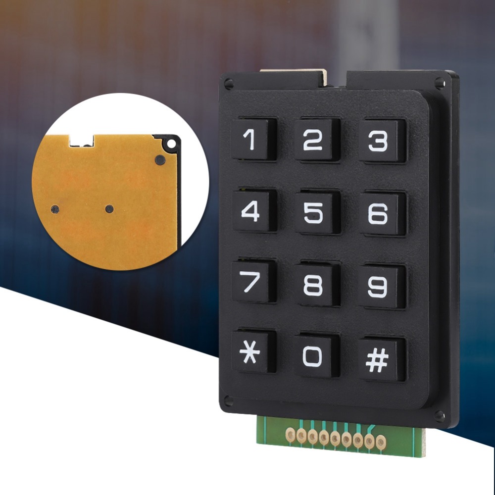 Diy Electronics Uk - โมดูลคีย์บอร์ด 12 ปุ่ม 3x4 ปุ่มกดภายนอก แป้นพิมพ์ตัวเลข