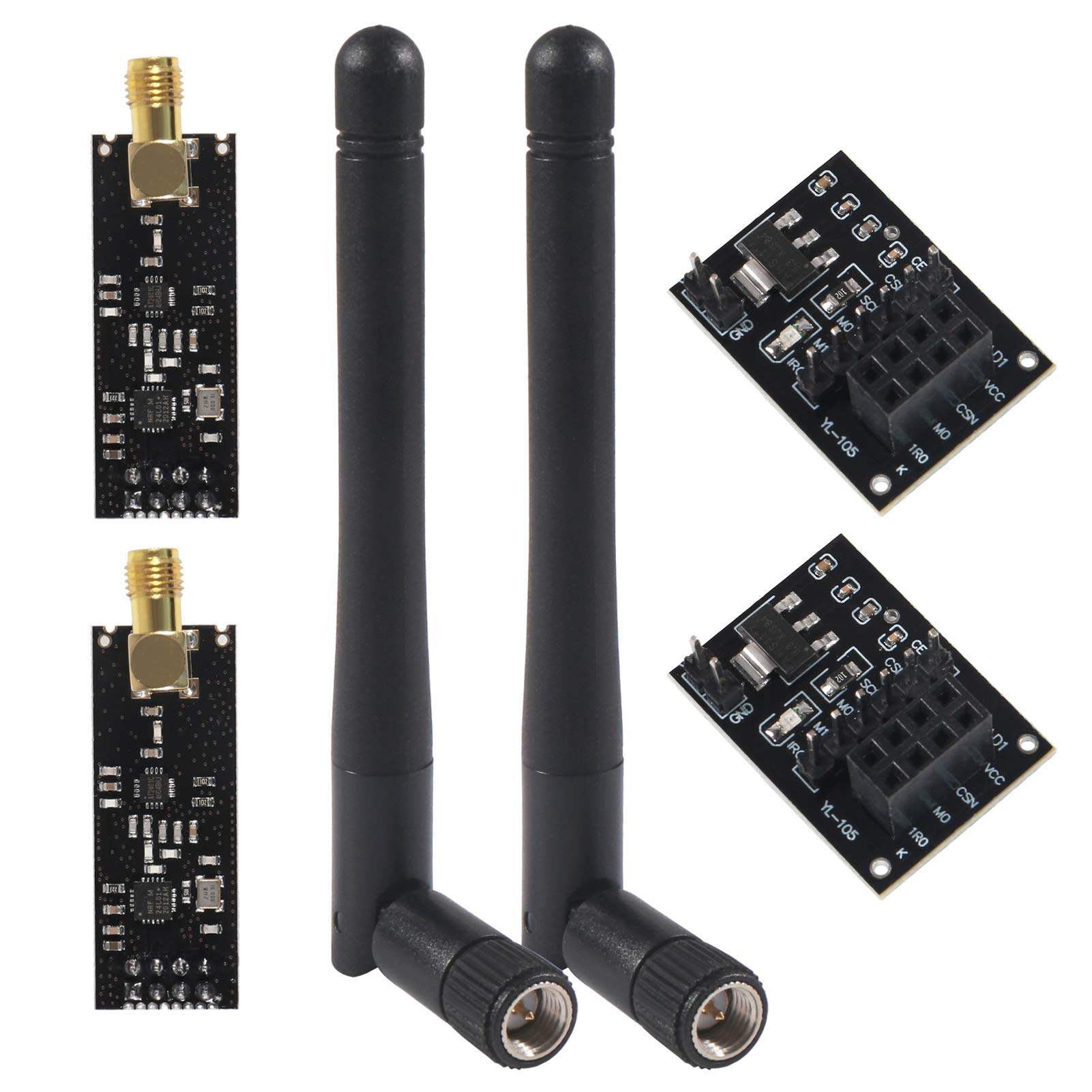 Nrf24L01 Module Wireless - โมดูลรับส่งสัญญาณไร้สาย NRF24L01+PA+LNA พร้อมเสาอากาศ SMA 2.4G ระยะ