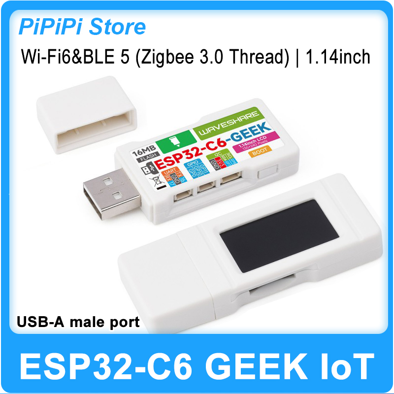 Diy Electronics Board - บอร์ดพัฒนา ESP32-C6 GEEK หน้าจอ LCD ขนาด