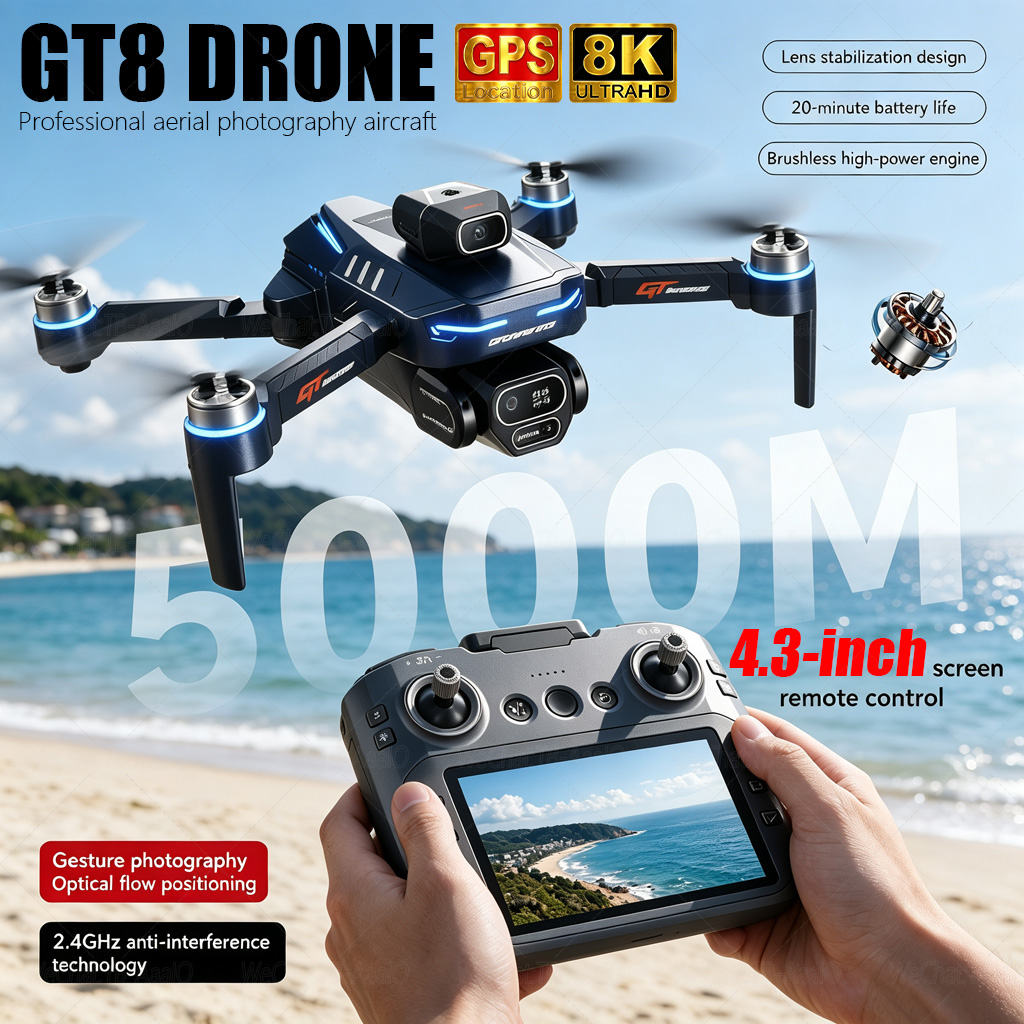Diy Rc Electronics - โดรน NEW GT8 HD RC 4K