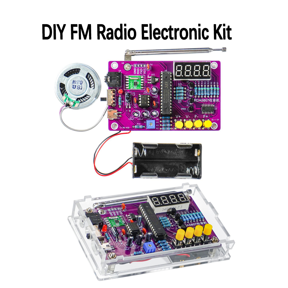 Diy Electronics Projects - DIY วิทยุ FM ชุดอิเล็กทรอนิกส์ 87-108MHz ปรับความถี่ได้