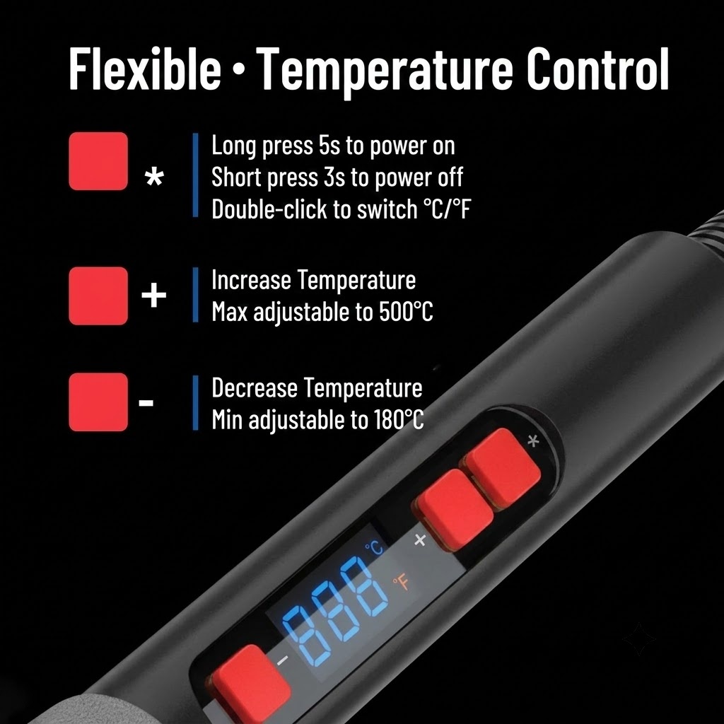 ชุดหัวแร้งบัดกรีปรับอุณหภูมิได - Diy Electronics Uk บทวิจารณ์และราคา