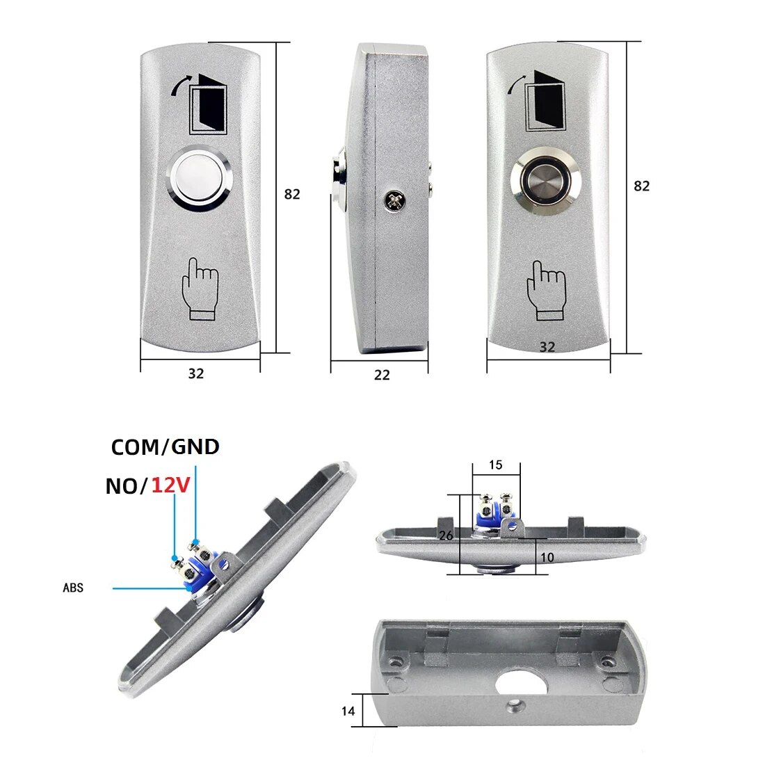 ปุ่มเข้าถึงประตูทางออกสวิตช์กด - Push Button Tactile บทวิจารณ์และราคา
