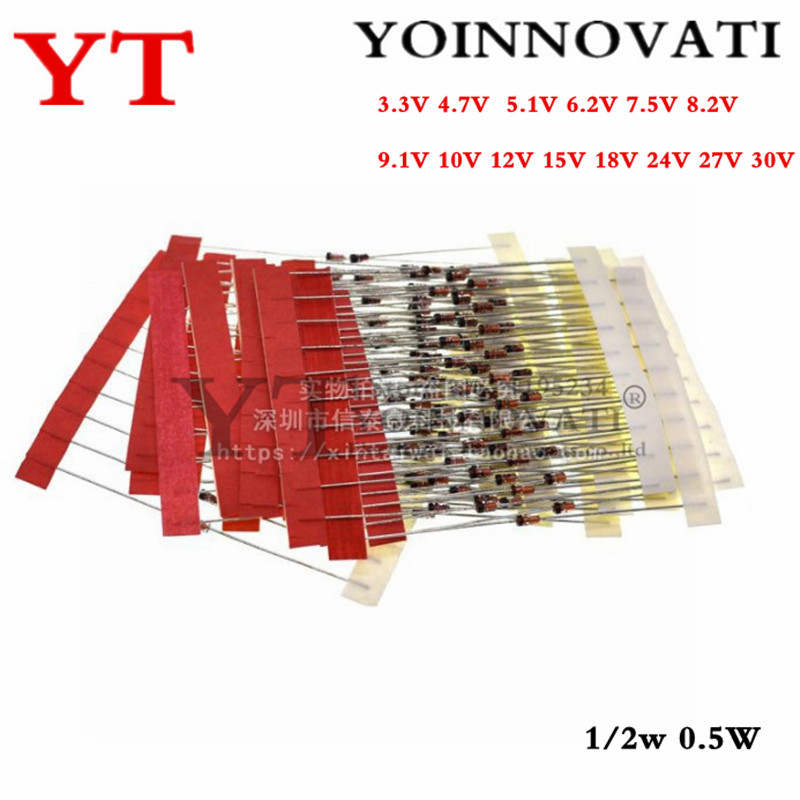 1/2W 0.5W ZenerไดโอดDiode 3.3- - Best Diy Electronics Kits บทวิจารณ์และราคา