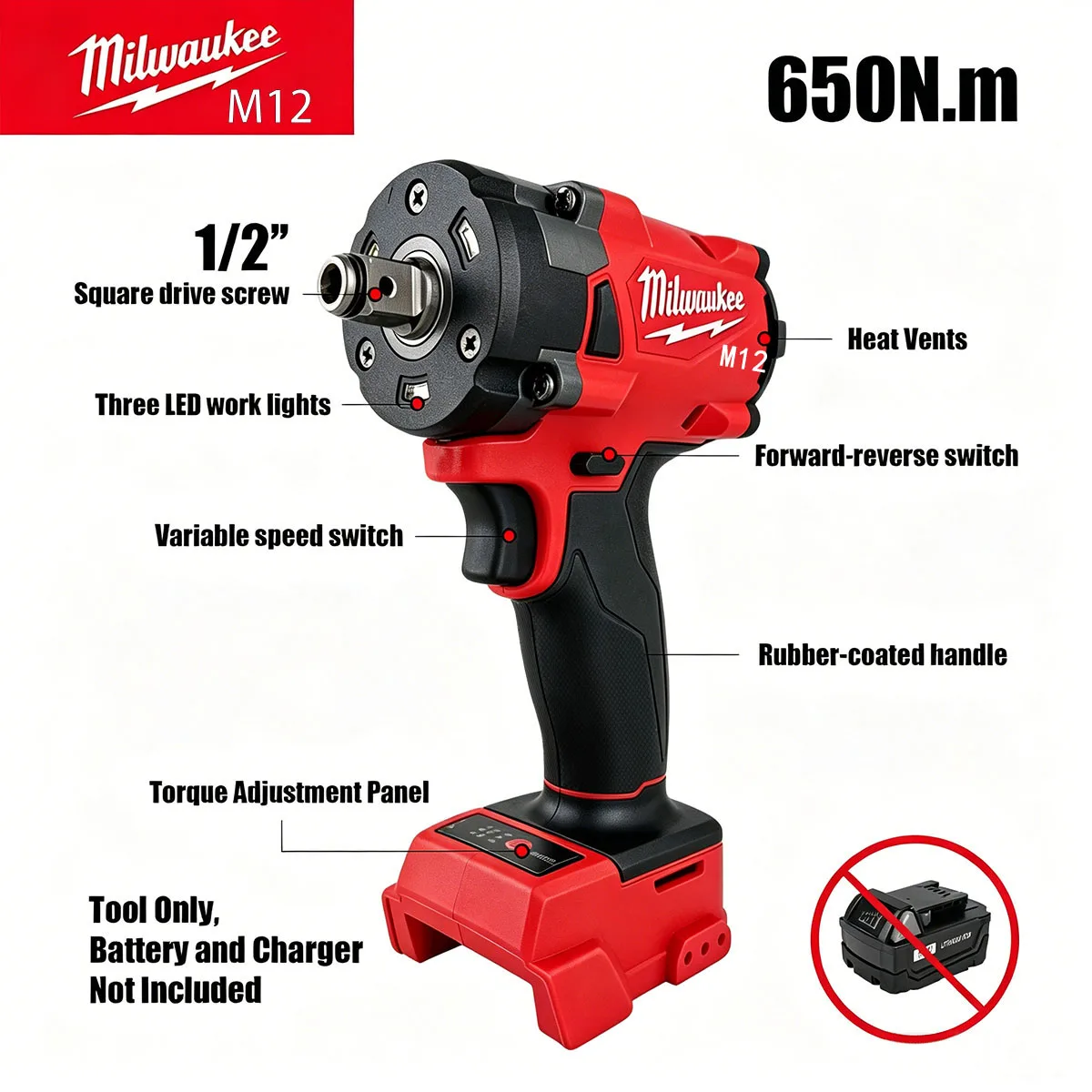 มิลวอกี M12 1/2' M18 FUEL ประแ - Milwaukee Drill M18 Fuel บทวิจารณ์และราคา