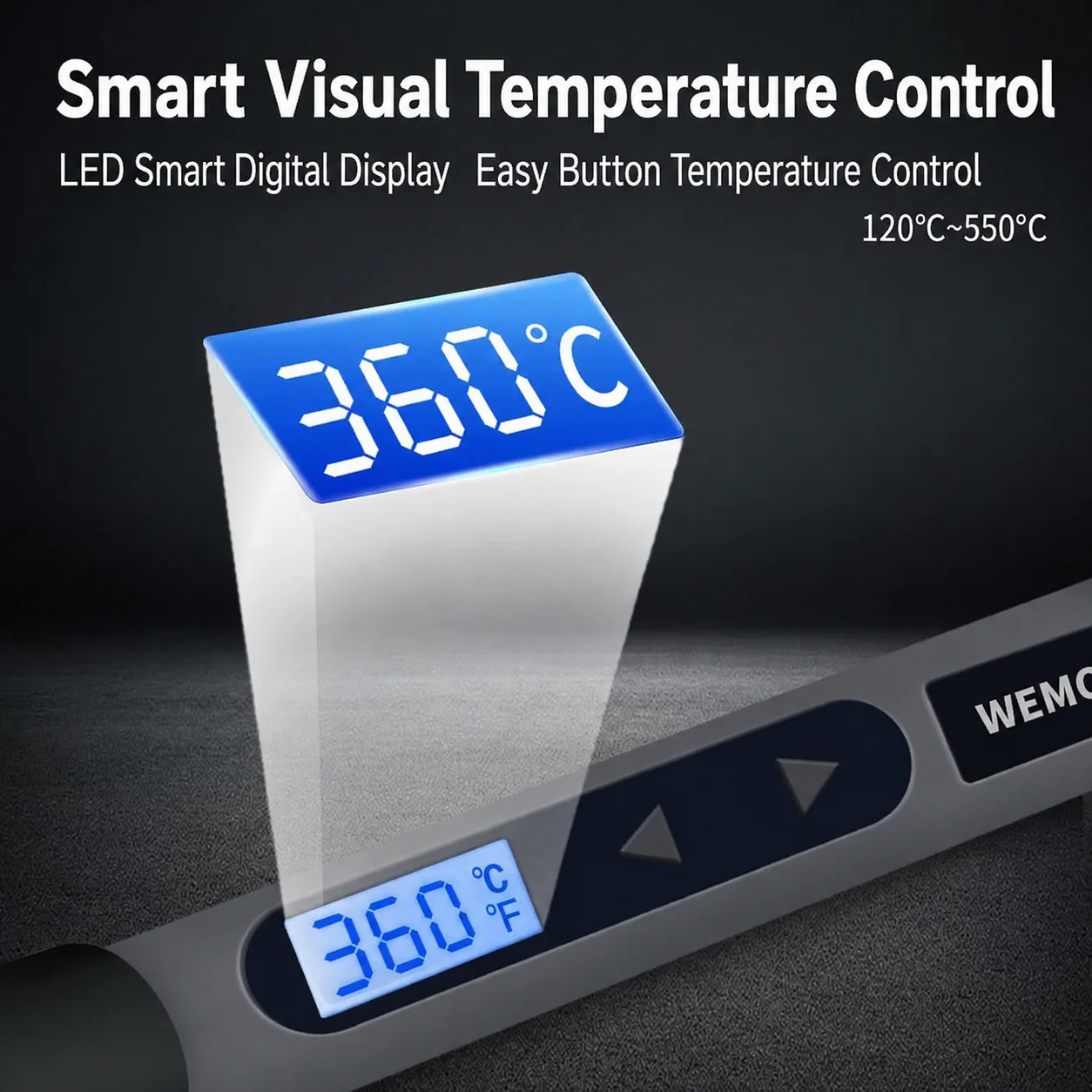 หัวแร้งดิจิตอล LCD ปรับอุณหภูม - Diy Electronics Uk บทวิจารณ์และราคา