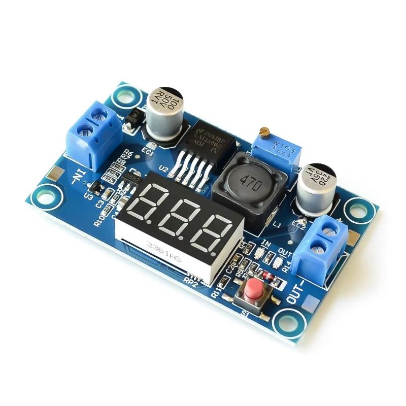 โมดูลจ่ายไฟ LM2596 พร้อมหน้าจอ - Useful Diy Electronics บทวิจารณ์และราคา