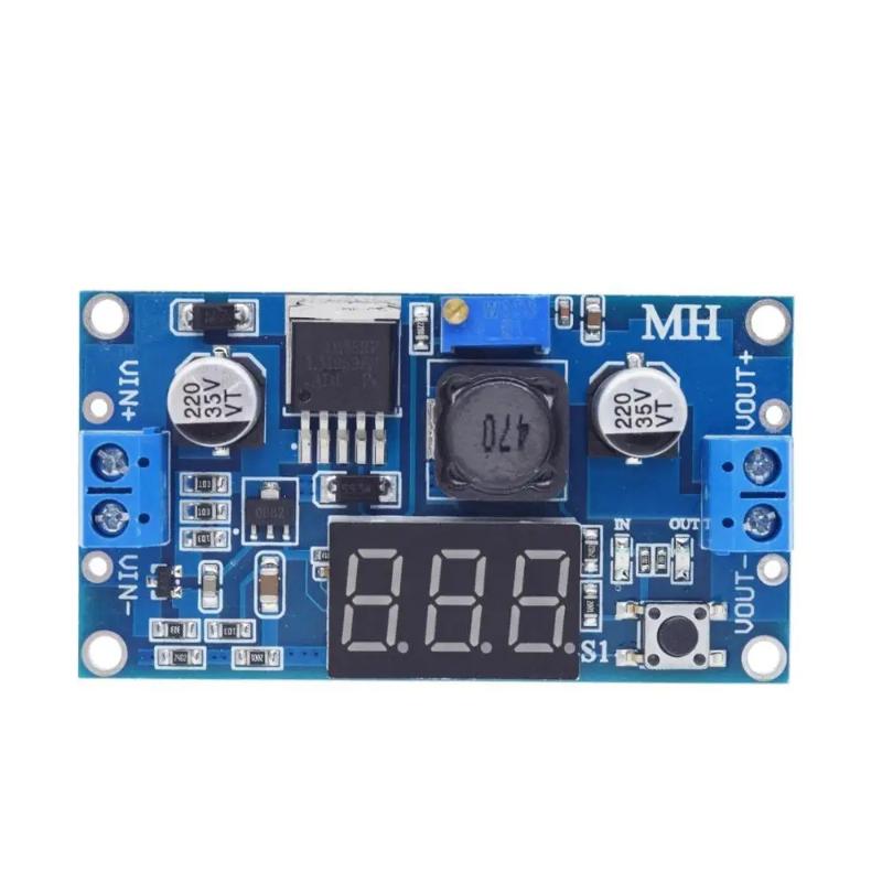 โมดูลจ่ายไฟ LM2596 พร้อมหน้าจอ - Useful Diy Electronics บทวิจารณ์และราคา