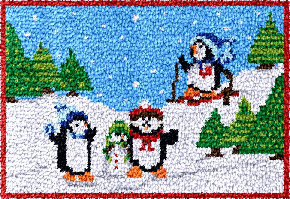 Penguins Latch Hook Rug ชุดพิม - Diy Electronics Kits For Adults บทวิจารณ์และราคา